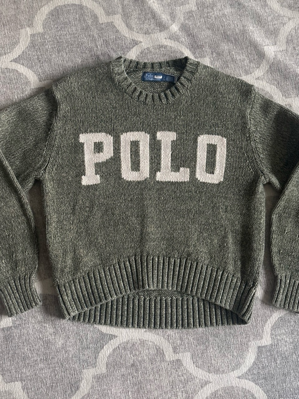 Polo Ralph Lauren Logo Green Sweater S